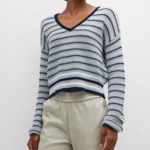 Lisa Todd Drift Away Stripe V Neck Sweater